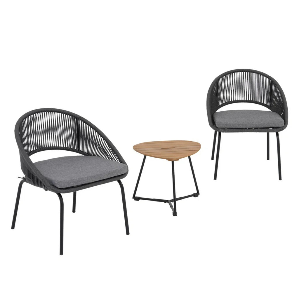 VIRASAT FURNITURE 3 Piece Garden Outdoor Rope Patio Set