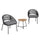 VIRASAT FURNITURE 3 Piece Garden Outdoor Rope Patio Set