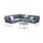 VIRASAT FURNITURE L-SHAPE OUTDOOR ROPE SOFA SET 6-SEATER WITH CENTER TABLE (GREY)