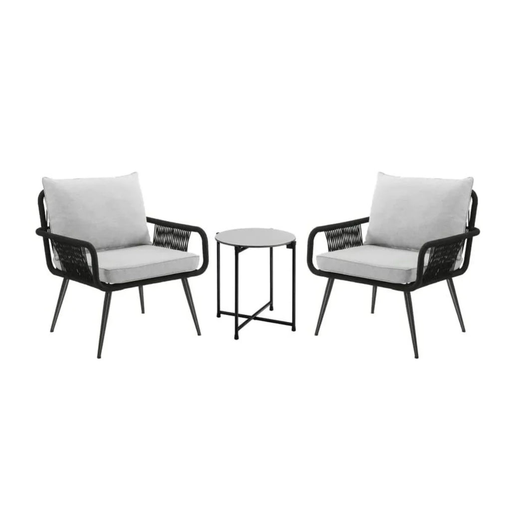 VIRASAT FURNITURE 3-Piece Rope Patio Set – Perfect for Outdoor Entertaining