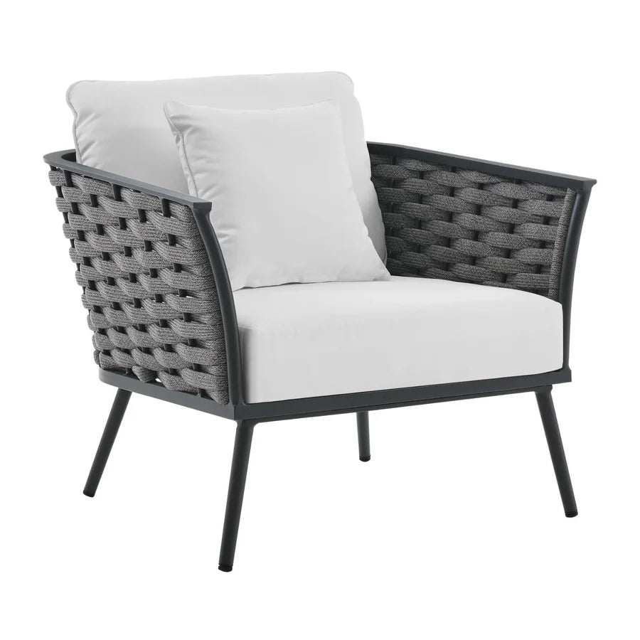 VIRASAT FURNITURE 6-PIECE OUTDOOR ROPE SOFA SET 6-SEATER (GREY & WHITE)