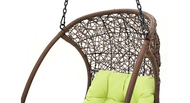 Virasat Single Seater Hanging Swing Without Stand For Balcony , Garden Swing (Dark Brown )-VIRASAT FURNITURE & FURNISHING