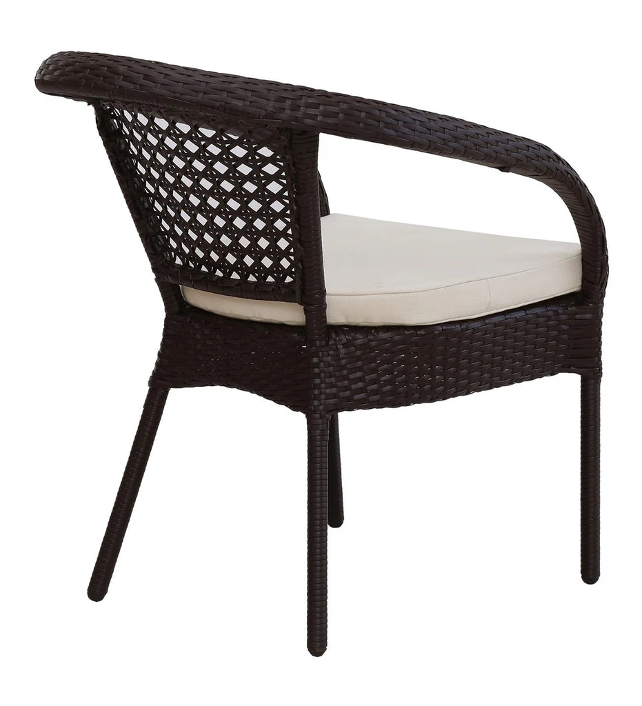Virasat Outdoor Patio Seating Set 4 Chairs and 1 Table Set (Dark Brown)-VIRASAT FURNITURE & FURNISHING