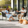 VIRASAT FURNITURE 3-PIECE ROPE PATIO SET – PERFECT FOR OUTDOOR ENTERTAINING (GREY &amp; WHITE)