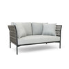 VIRASAT FURNITURE OUTDOOR ROPE SOFA SET 7-SEATER WITH GLASS TOP CENTER TABLE (GREY/BEIGE)