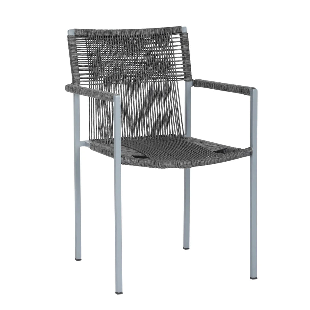 VIRASAT FURNITURE Outdoor Rope 3-Piece Patio Set (Grey)