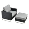 VIRASAT FURNITURE L-SHAPE OUTDOOR RATTAN WICKER SOFA SET 7-SEATER