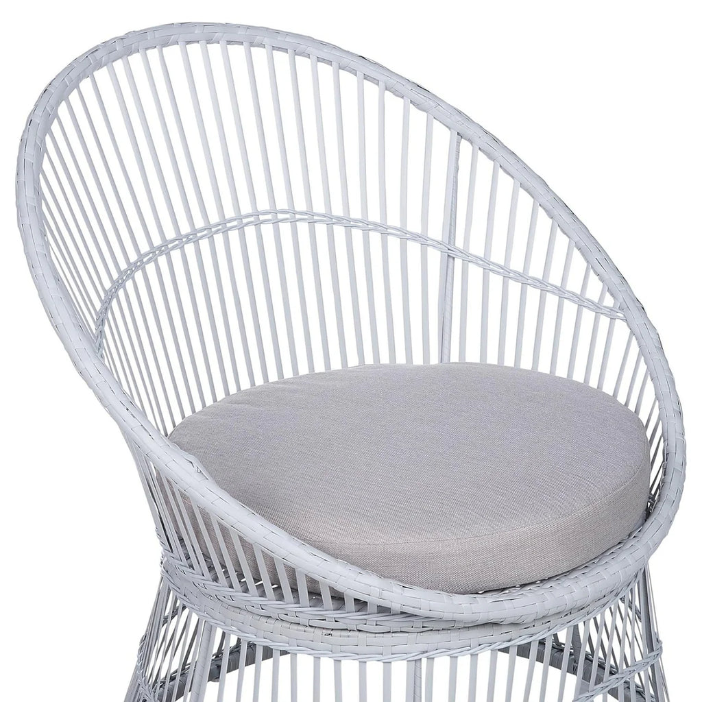 VIRASAT FURNITURE Outdoor Wicker Patio Set with Glass Top Table