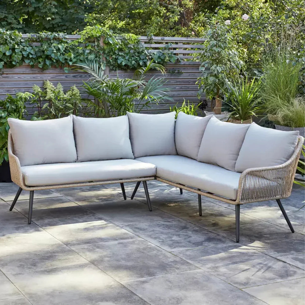 VIRASAT FURNITURE 6 SEATER L-SHAPE OUTDOOR ROPE SOFA SET