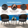 Virasat Outdoor Patio Seating Set 2 Chairs and 1 Table Set (Black + Brown)-VIRASAT FURNITURE & FURNISHING