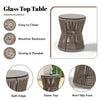 VIRASAT FURNITURE 3-Piece Outdoor Beige Rope Patio Set