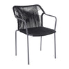 VIRASAT FURNITURE 3-Piece Outdoor Grey Rope Patio Set with Cushions & Center Table