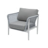 VIRASAT FURNITURE OUTDOOR ROPE SOFA SET 6-SEATER WITH CENTER TABLE (GREY) - BRAIDED GARDEN & BALCONY SET