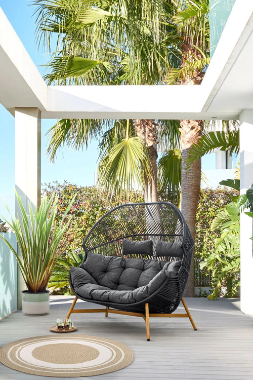 Virasat Double Seater Swing Basket For Balcony & Garden-VIRASAT FURNITURE & FURNISHING