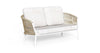 Virasat Outdoor Sofa Set 2 Seater, 2 Single Seater, and 1 Center Table Set (White+Tan) Braided & Rope-VIRASAT FURNITURE & FURNISHING