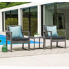 Virasat Outdoor Patio Seating Set 2 Chairs 1 Table Grey-VIRASAT FURNITURE & FURNISHING