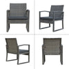 Virasat Outdoor Patio Seating Set 2 Chairs 1 Table Grey-VIRASAT FURNITURE & FURNISHING
