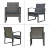 VIRASAT FURNITURE BABUN OUTDOOR PATIO SEATING SET 2 CHAIRS AND 1 TABLE SET (GREY)
