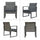 VIRASAT FURNITURE BABUN OUTDOOR PATIO SEATING SET 2 CHAIRS AND 1 TABLE SET (GREY)