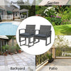 VIRASAT FURNITURE BABUN OUTDOOR PATIO SEATING SET 2 CHAIRS AND 1 TABLE SET (GREY)