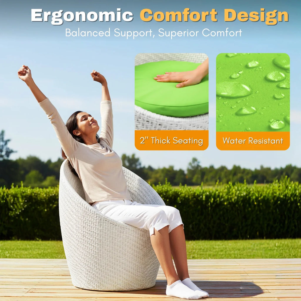 VIRASAT FURNITURE Outdoor Rattan Wicker 3-Piece Conversation Set