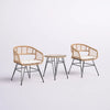 Virasat Outdoor Patio Seating Set 2 Chairs and 1 Table Set (Honey)-VIRASAT FURNITURE & FURNISHING