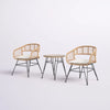 Virasat Outdoor Patio Seating Set 2 Chairs and 1 Table Set (Honey)-VIRASAT FURNITURE & FURNISHING