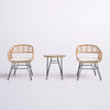 Virasat Outdoor Patio Seating Set 2 Chairs and 1 Table Set (Honey)-VIRASAT FURNITURE & FURNISHING