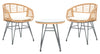 Virasat Outdoor Patio Seating Set 2 Chairs and 1 Table Set (Honey)-VIRASAT FURNITURE & FURNISHING