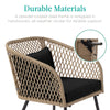 Virasat Outdoor Patio Seating Set 2 Chairs and 1 table Set (Tan)-VIRASAT FURNITURE & FURNISHING