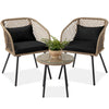 Virasat Outdoor Patio Seating Set 2 Chairs and 1 table Set (Tan)-VIRASAT FURNITURE & FURNISHING