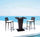 Virasat Outdoor Patio Bar Set 2 Chairs and 1 Table Set Black-VIRASAT FURNITURE & FURNISHING