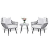 Virasat Outdoor Patio Seating Set 2 Chairs and 1 Table Set (Grey) Braided & Rope-VIRASAT FURNITURE & FURNISHING