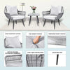 Virasat Outdoor Patio Seating Set 2 Chairs and 1 Table Set (Grey) Braided & Rope-VIRASAT FURNITURE & FURNISHING