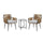 Virasat Outdoor Patio Seating Set 2 Chairs and 1 Table Set (Tan) Braided & Rop-VIRASAT FURNITURE & FURNISHING