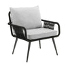 Virasat Outdoor Patio Seating Set 2 Chairs and 1 Table Set (Black) Braided & Rope-VIRASAT FURNITURE & FURNISHING