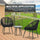 VIRASAT FURNITURE KAAY OUTDOOR PATIO SEATING SET 2 CHAIRS AND 1 TABLE SET (BLACK) BRAIDED & ROPE