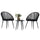 VIRASAT FURNITURE KAAY OUTDOOR PATIO SEATING SET 2 CHAIRS AND 1 TABLE SET (BLACK) BRAIDED & ROPE