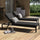 Virasat Outdoor Swimming Poolside Lounger Set of 2 Black-VIRASAT FURNITURE & FURNISHING