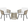 Virasat Outdoor Patio Seating Set 2 Chairs and 1 Table Set (Cream) Braided & Rope-VIRASAT FURNITURE & FURNISHING