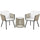 Virasat Outdoor Patio Seating Set 2 Chairs and 1 Table Set (Cream) Braided & Rope-VIRASAT FURNITURE & FURNISHING