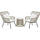 Virasat Outdoor Patio Seating Set 2 Chairs and 1 Table Set Cream-VIRASAT FURNITURE & FURNISHING