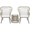 Virasat Outdoor Patio Seating Set 2 Chairs and 1 Table Set Cream-VIRASAT FURNITURE & FURNISHING