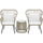 Virasat Outdoor Patio Seating Set 2 Chairs and 1 Table Set Cream-VIRASAT FURNITURE & FURNISHING