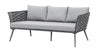 Virasat Outdoor Garden Balcony Sofa Set 3 Seater, 2 Single Seater and 1 Center Table Set, Braid & Rope (Grey)-VIRASAT FURNITURE & FURNISHING