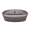 Virasat Outdoor Poolside Sunbed With Cushion Daybed (Dark Grey) Braided & Rope-VIRASAT FURNITURE & FURNISHING