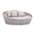 Virasat Outdoor Poolside Sunbed With Cushion Daybed ( Light Grey) Braided & Rope-VIRASAT FURNITURE & FURNISHING