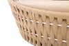Virasat Outdoor Poolside Sunbed With Cushion Daybed (Tan) Braided & Rope-VIRASAT FURNITURE & FURNISHING