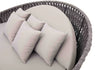Virasat Outdoor Poolside Sunbed With Cushion Daybed (Dark Grey) Braided & Rope-VIRASAT FURNITURE & FURNISHING