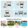 Virasat Outdoor Sofa Set 2 Seater, 2 Single Seater and 1 Center Table Set (Black + Beige)-VIRASAT FURNITURE & FURNISHING